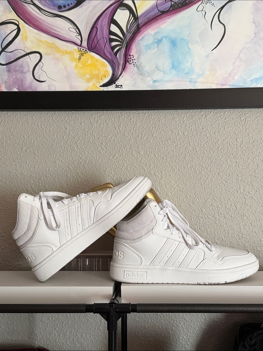 Adidas White High-Top Sneakers